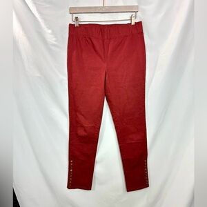 soft surroundings burgundy pants with ankle details size S